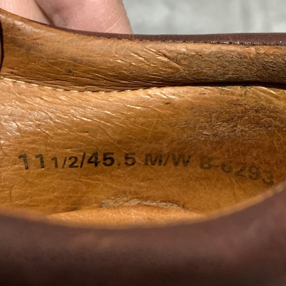 Born Men's Brown Leather Lace-Up Dress Shoes Size 11.5 Comfort Chunky Academia - Picture 12 of 14